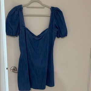 Jean dress with open back